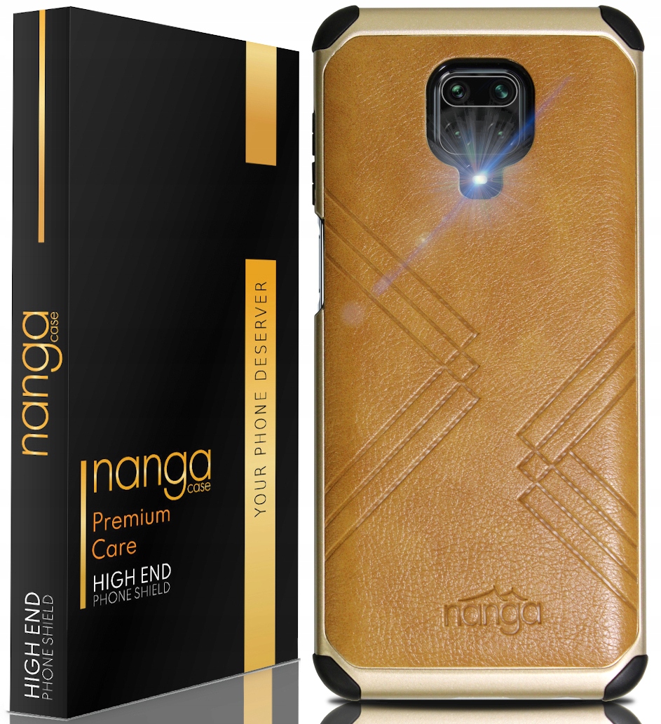 

Etui Skóra Pancerne Biznes Do Redmi Note 9 Pro Gol