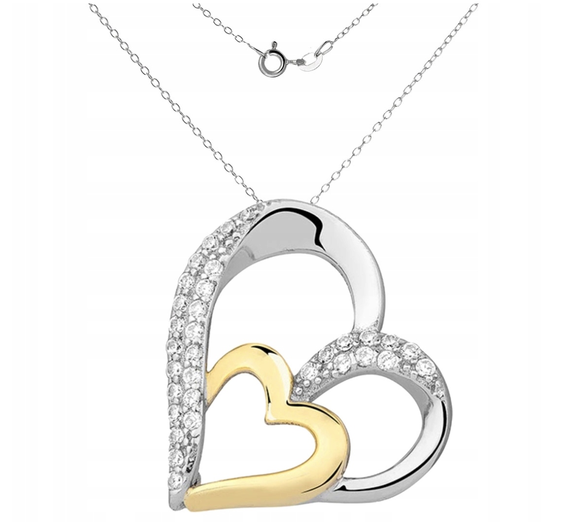 Stříbrný náhrdelník 925 Srdce jako Dárek pro ženu Celebrity Srdíčko