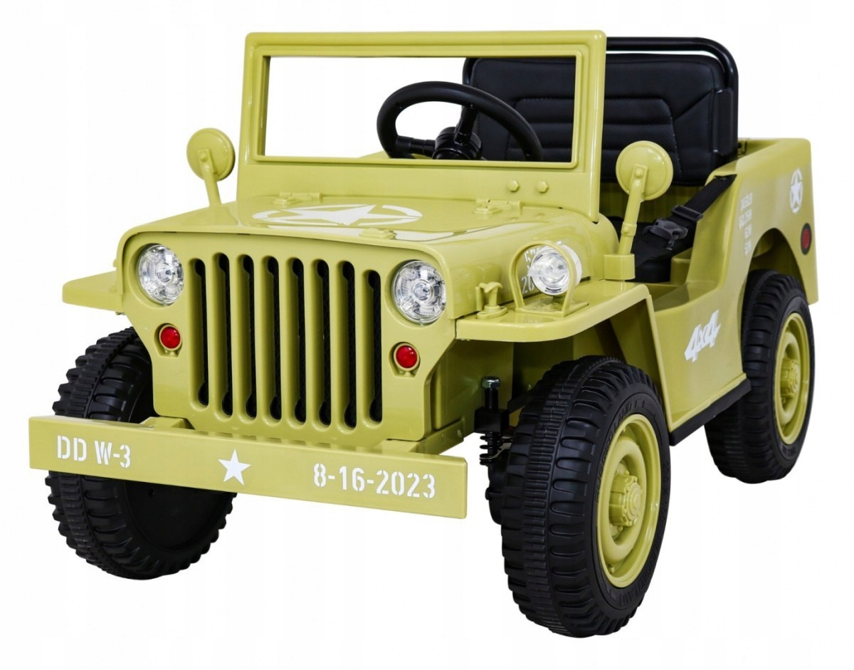Autko Wojskowe Retro dla dzieci Beżowy Napęd 4x4