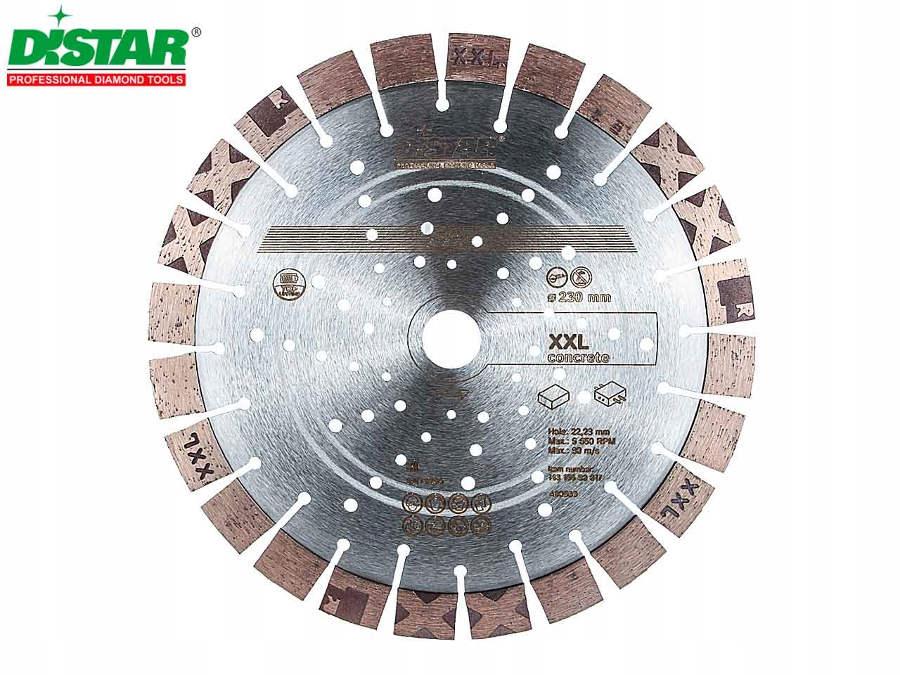 

Tarcza diamentowa DiSTAR XXL 230mm do betonu