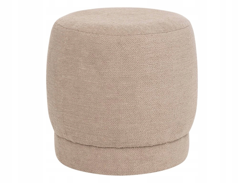 Čalúnený okrúhly puf Amea bouclé, Ø 39 cm