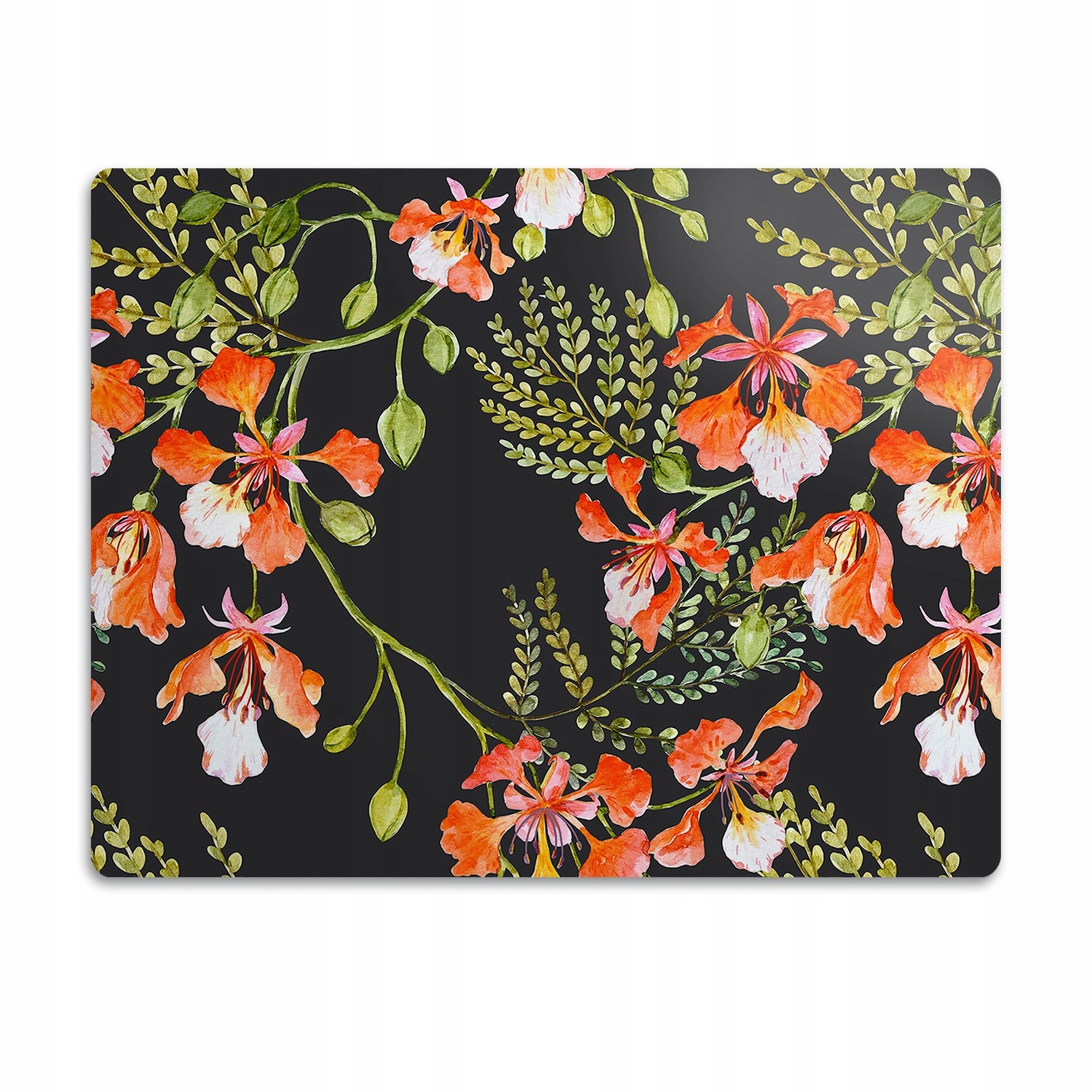 Levně Podložka pod misky pro psa Červené květy 60x40