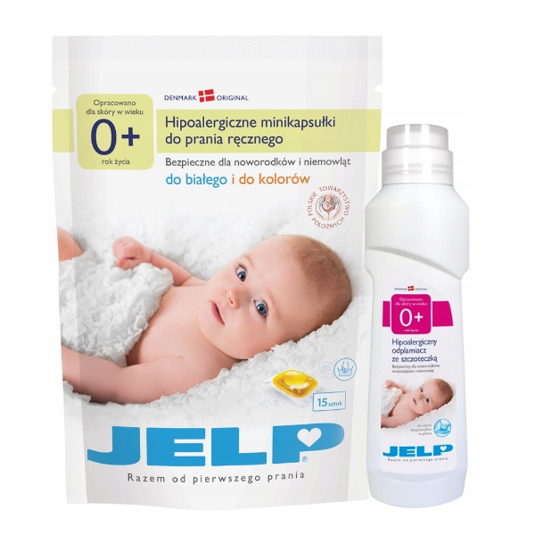 Jelp 0+ Zestaw podróżny kapsułki + odplamiacz