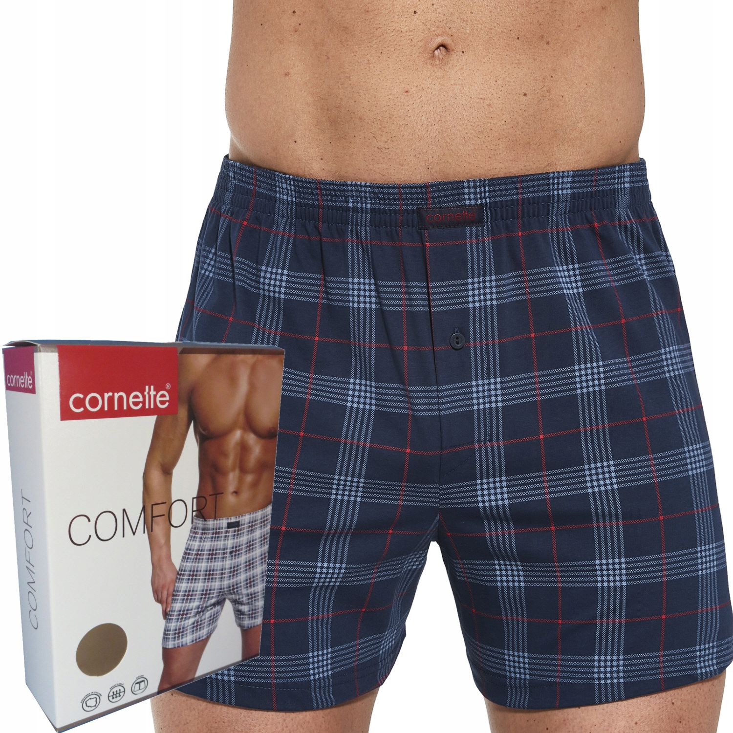 

Cornette bokserki Comfort box luźne 002/255 kratka