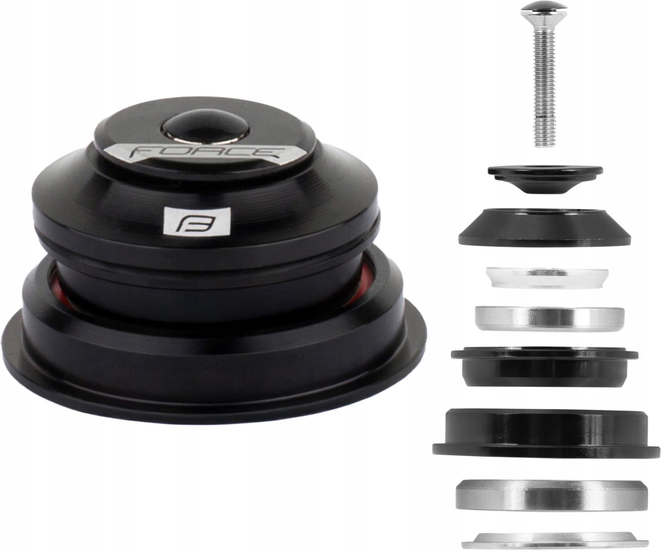 Stery półzintegrowane Force Taper 1 1/8 ”-1 1/2 ” ZS44/ZS55 55mm Maszynowe