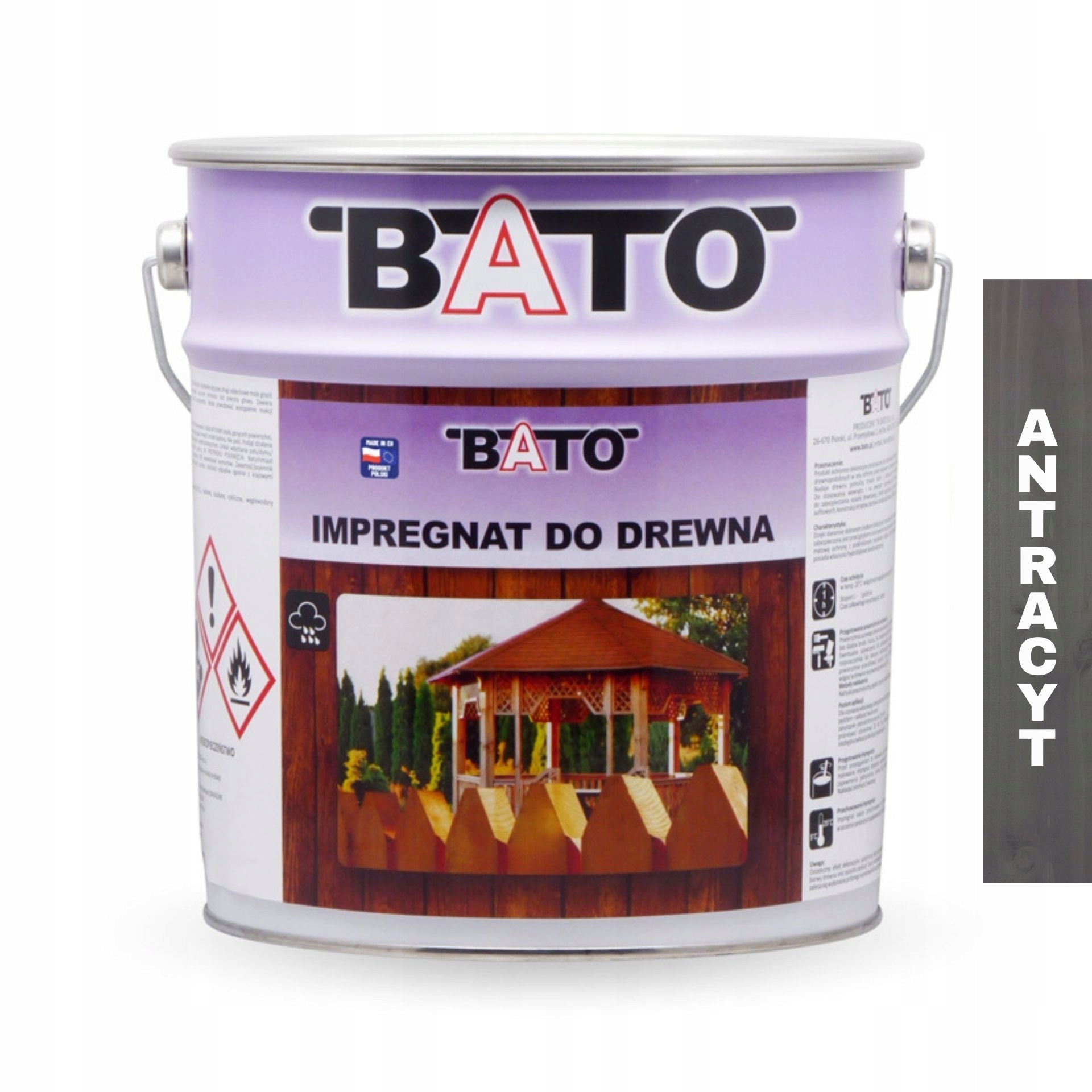 Impregnát na dřevo s voskem Bato Antracit 5L