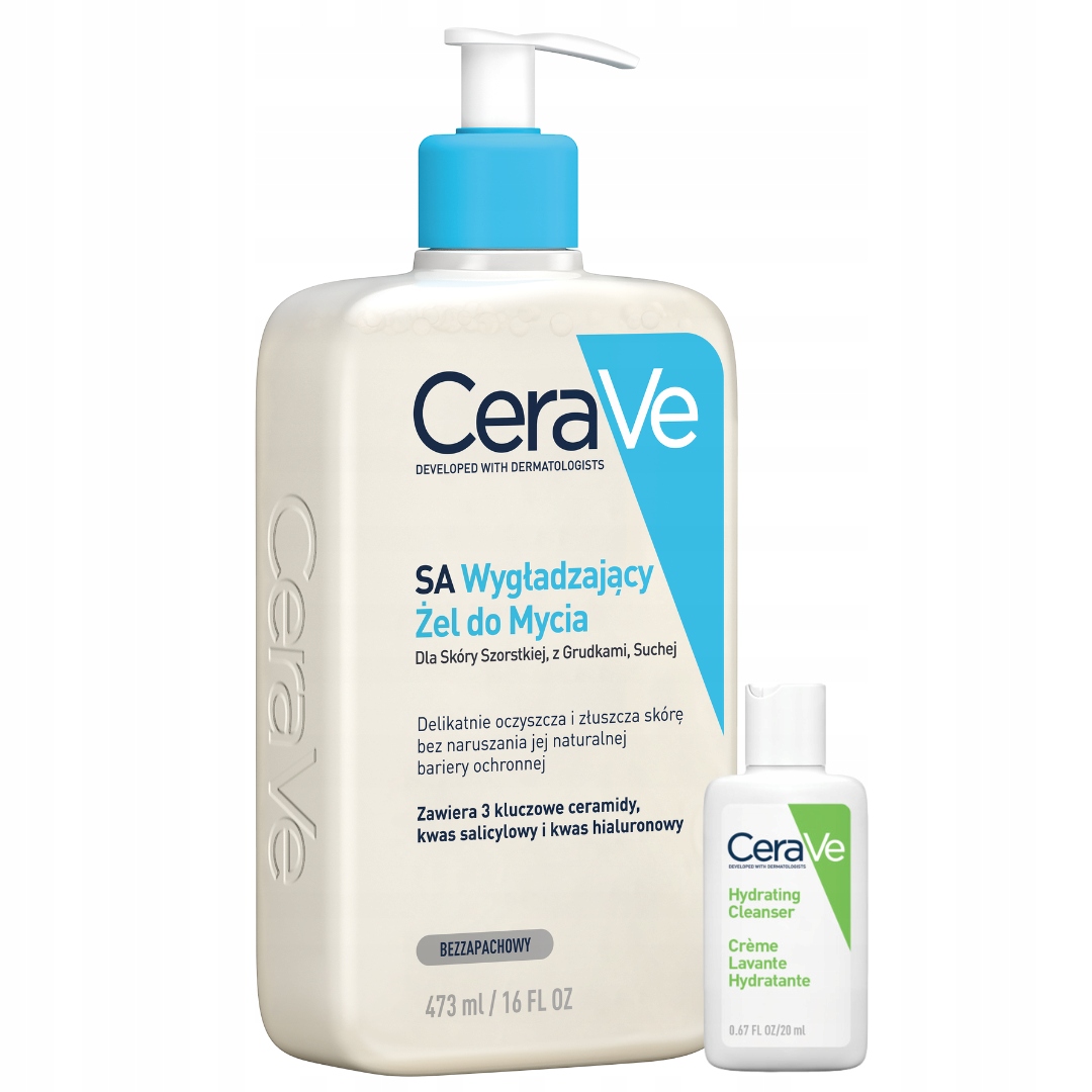CeraVe Sa Żel Wygładzający do Mycia Dla Skóry Szorstkiej, Suchej 473ml
