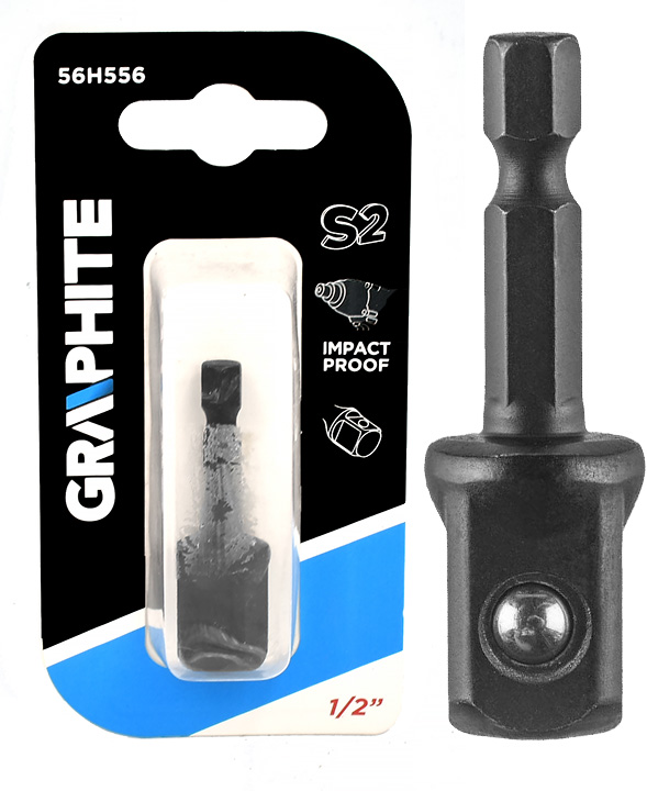 

Adapter Z 1/4 Hex Na 1/2 Kwadrat Graphite 56H556