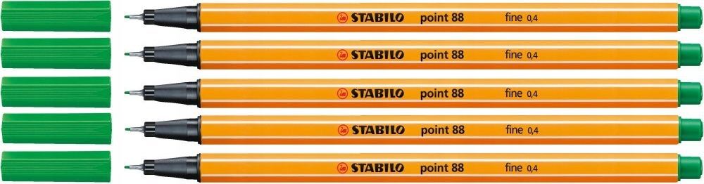

Stabilo Cienkopis Point 88, zielony x5 sztuk
