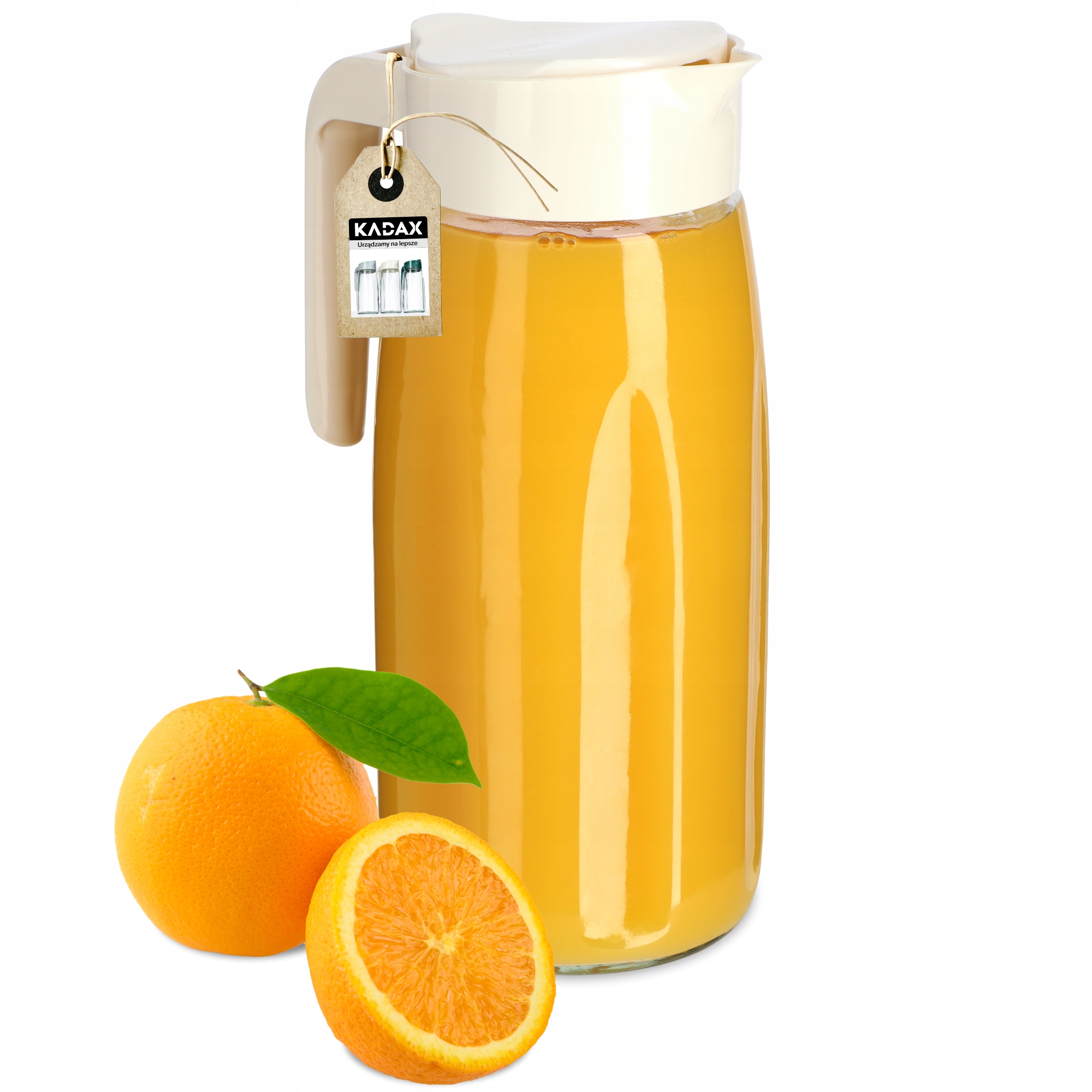 

Szklany Dzbanek Z Pokrywką Na Wodę Sok Napój 1,45L