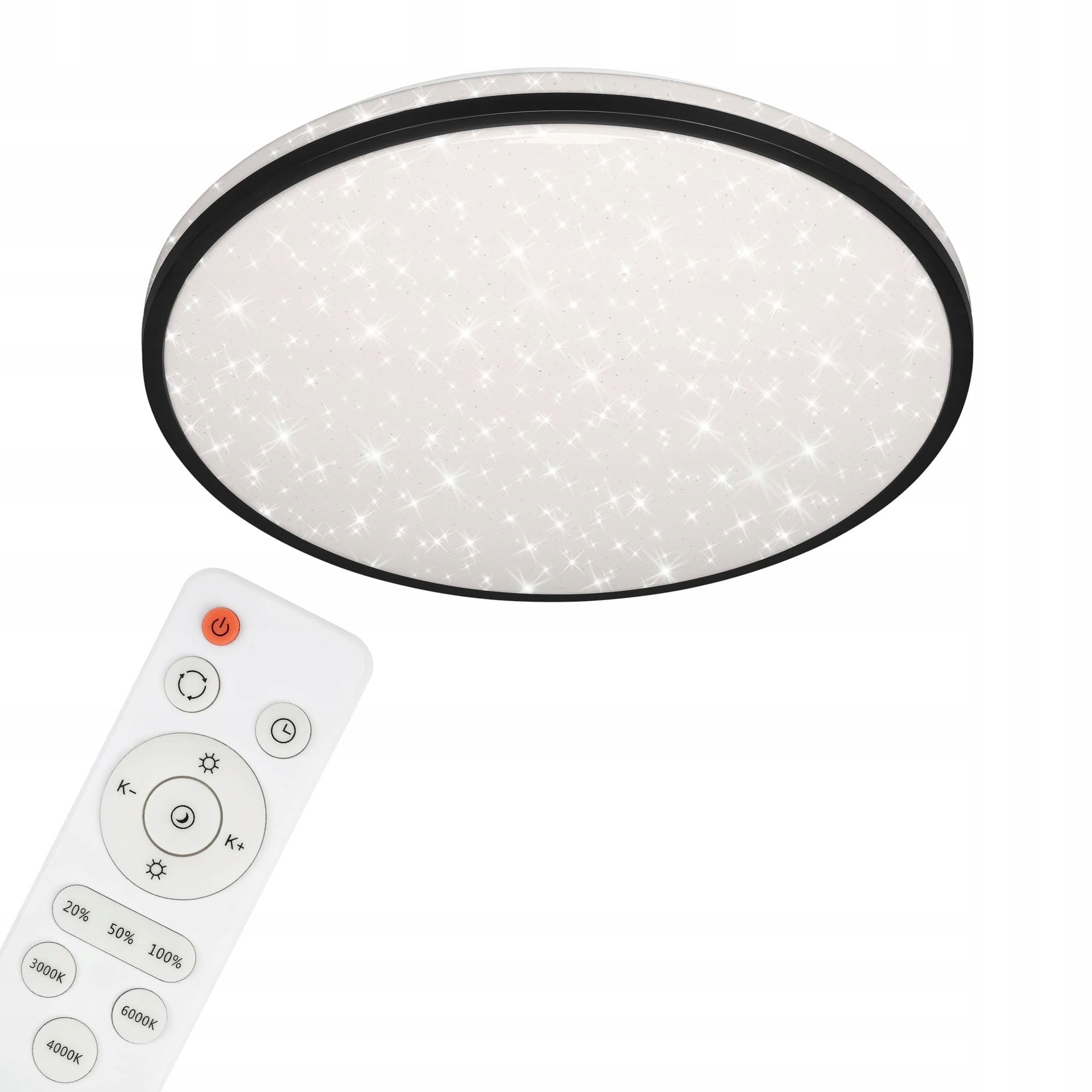 Briloner Led stropné svietidlo hviezdne nebo 49,2 cm 48W čierne stmievateľné