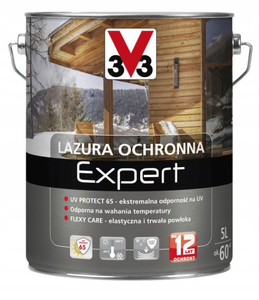 V33 Ochranná lazúra Expert do 12 rokov ochrany šedá 5L