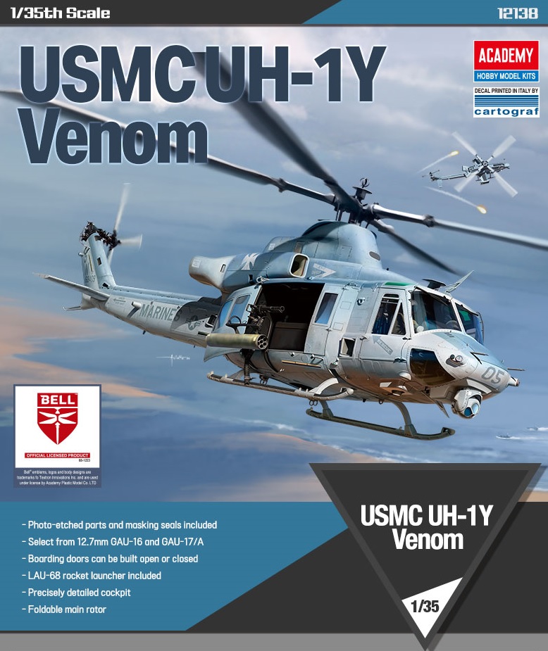 UH-1Y Venom USMC – 1:35 – Academy 12138 model śmigłowca