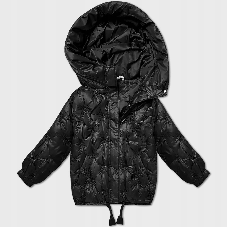 Volná Bunda Kapuce 6510 Černá L (40)