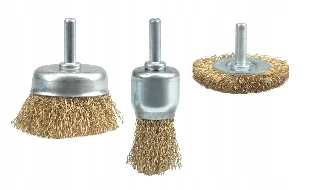 

Szczotki druciane z trzpieniem kpl.3 szt. 06989