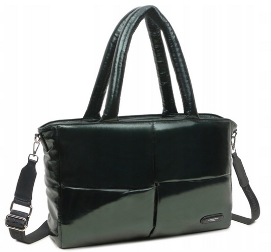 Dámská prošívaná nákupní taška Luigisanto T6457 Tmavě Zeleň