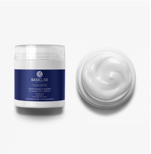 Basiclab maska nawilżająca do twarzy, szyi i dekoltu z trehalozą 50ml