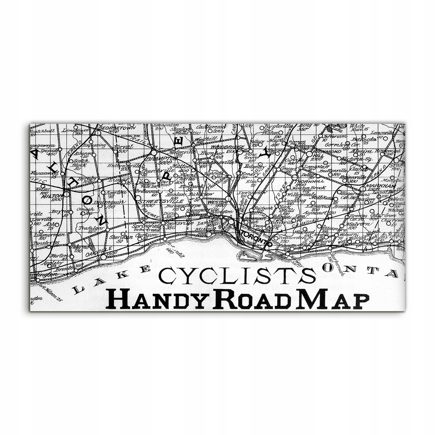 

Obraz akryl 100x50 nowoczesny Mapa Toronto Vintage