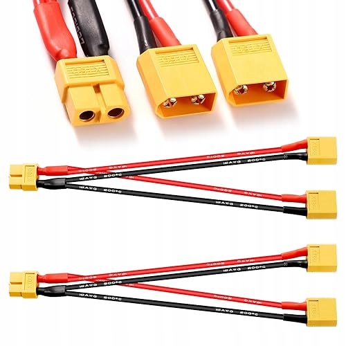 Kabel Paralelního Konektoru XT60 Silikonový Pro Baterii, 2 Kusy