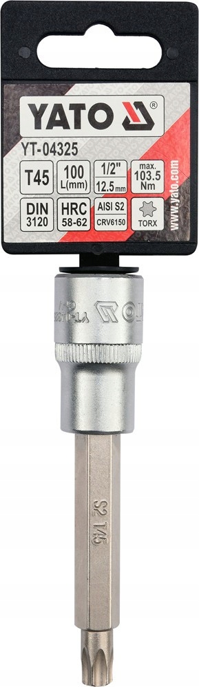 Klucz trzpieniowy Torx 1/2" T45 L100MM YT-04325 Yato