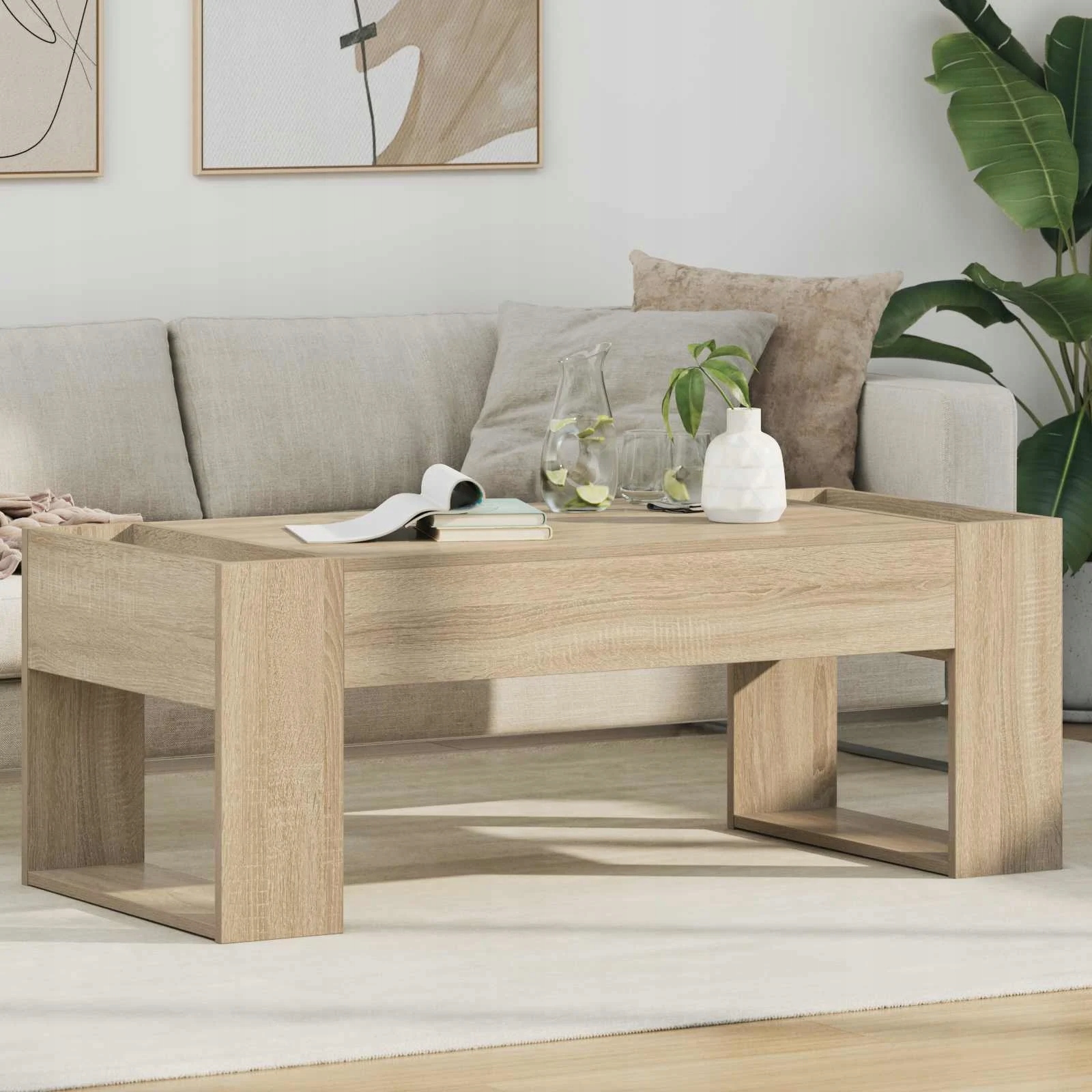 vidaXL Konferenční stolek Sonoma dub 110 x 50 x 41 cm kompozitní dřevo