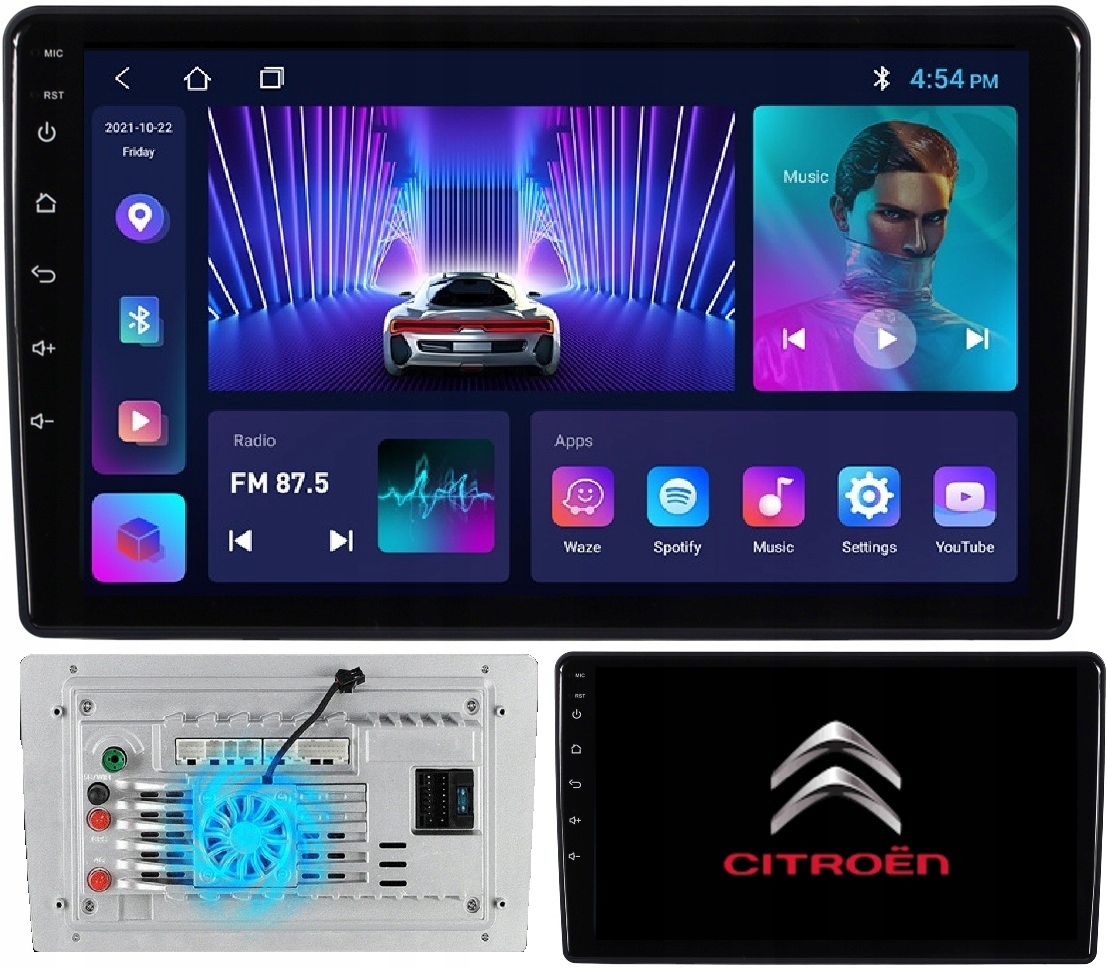 Radio Nawigacja Android Citroen Berlingo Peugeot Partner +wentylator 2/64GB
