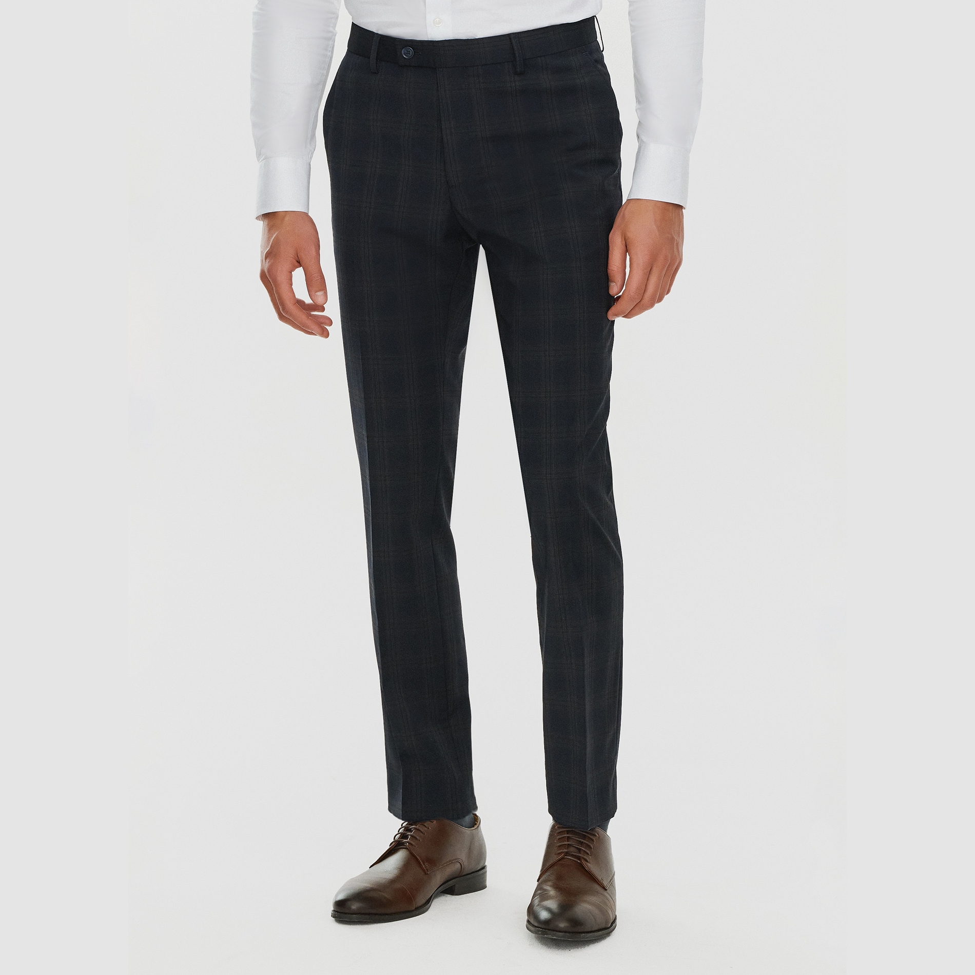 Tmavě modré oblekové kalhoty Pako Lorente vel