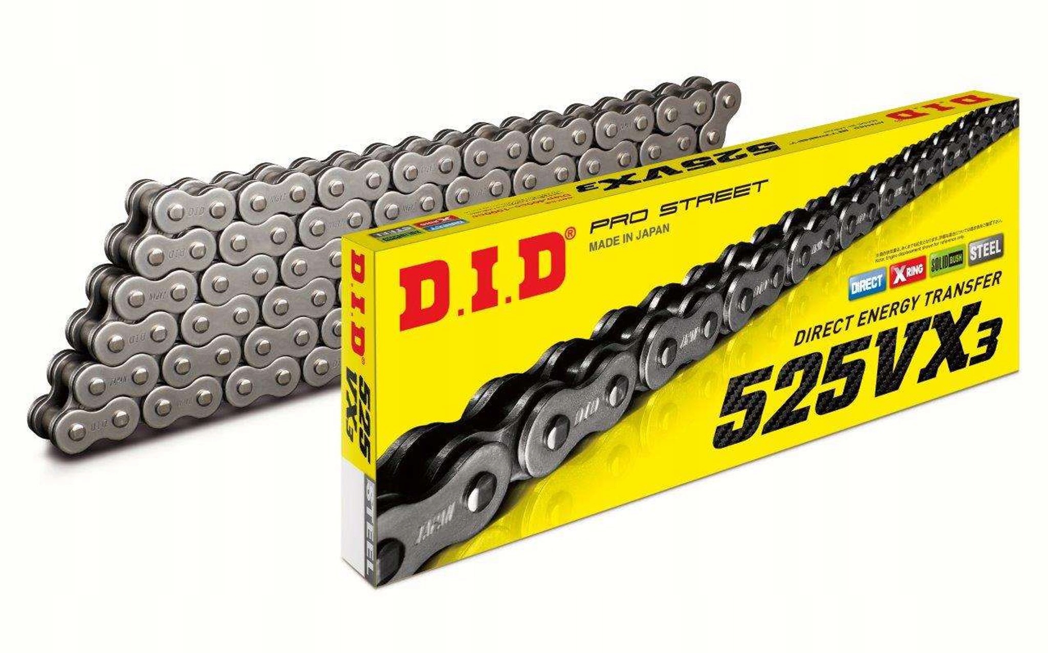 D.I.D DID525VX3-118 Łańcuch Napędowy Moto. DID 525 X-ring (4439AN)