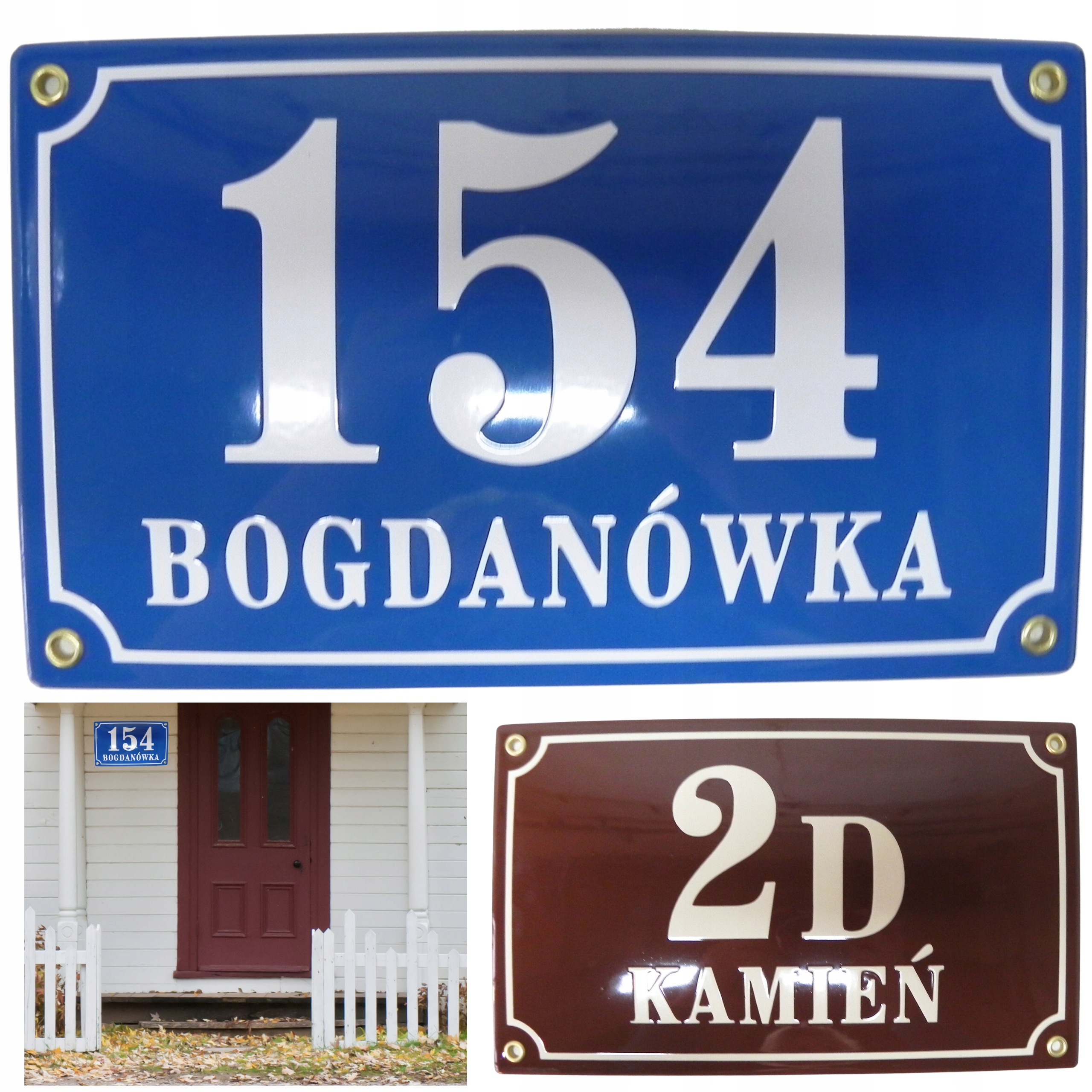 Adresová Tabulka Číslo Domu Kovová Tabulka Na Dům 15x25 CM Smaltovaná