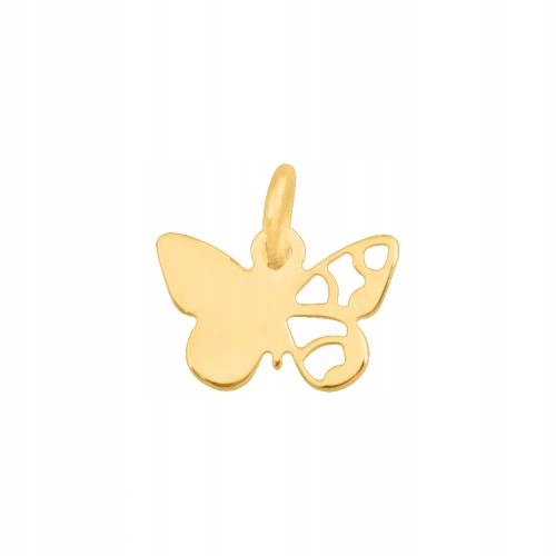 Zlatý Přívěsek 585, plechový motýlek, ozdobné výřezy jako dárek pro ni