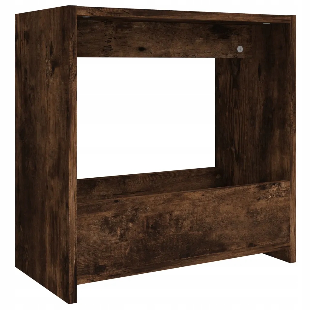 Rustikální boční stolek, kouřový dub, 50 x 26 x 50 cm, materiál dřevo