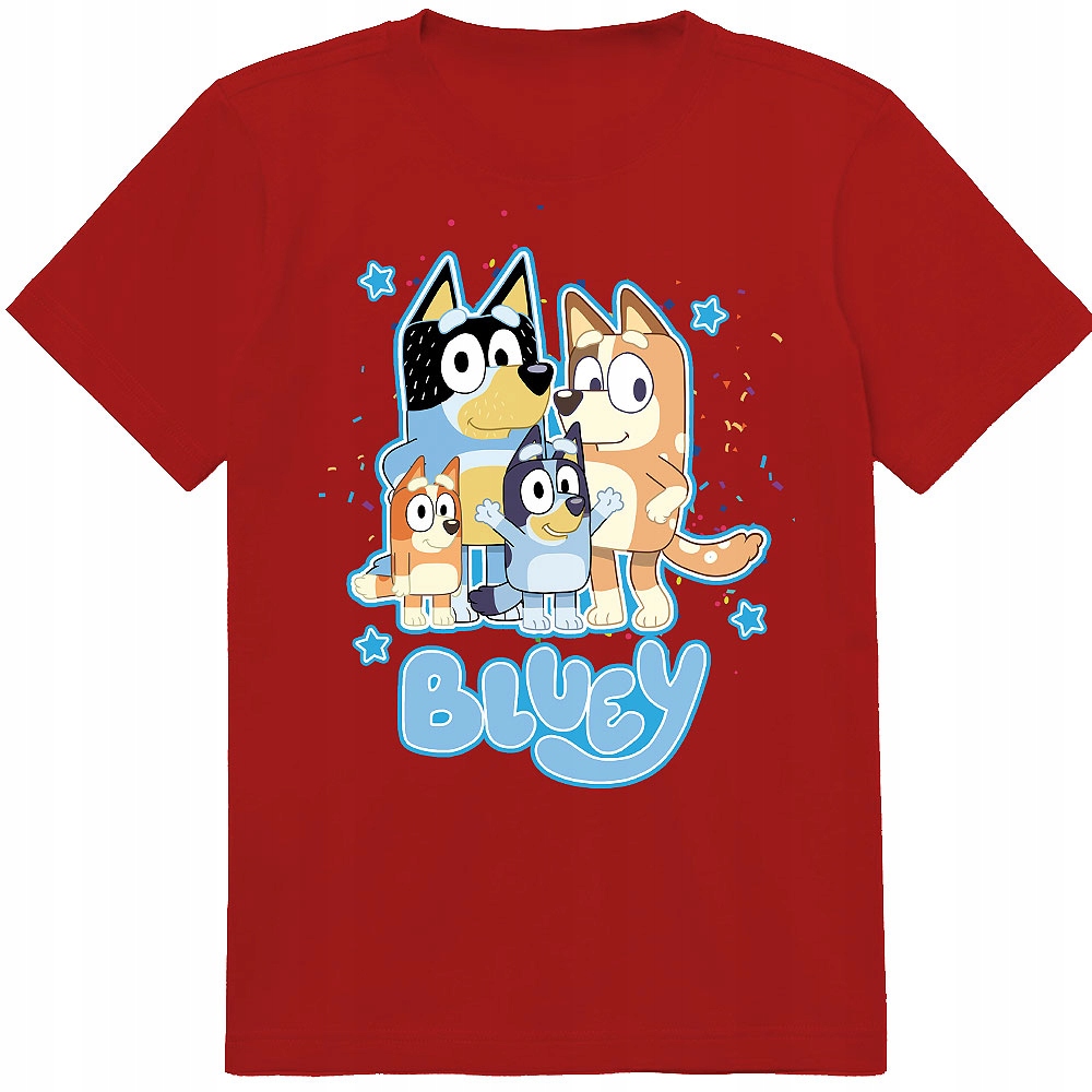 KOSZULKA DZIECIĘCA T-SHIRT DLA DZIECKA BLUEY BLUE 140 PREZENT JAKOŚĆ