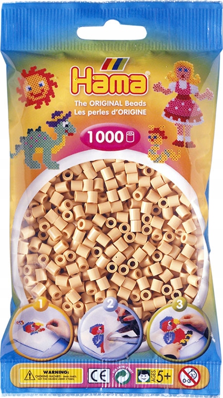 

Koraliki 1000 szt. beżowe Hama MIDI 207-27