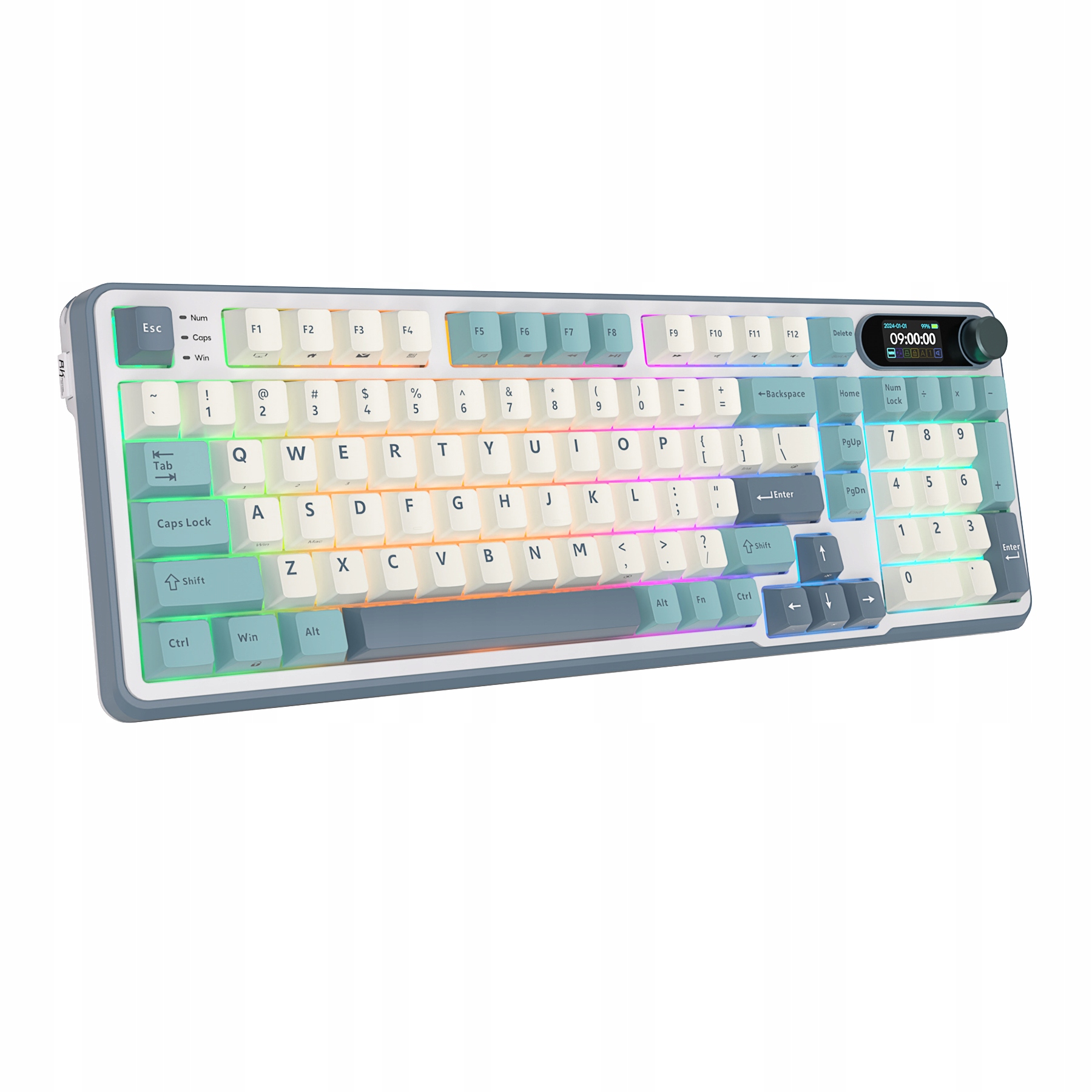 ROYAL KLUDGE RK-S98 Light Cloud Gaming Keyboard Chartreuse switch — 5
