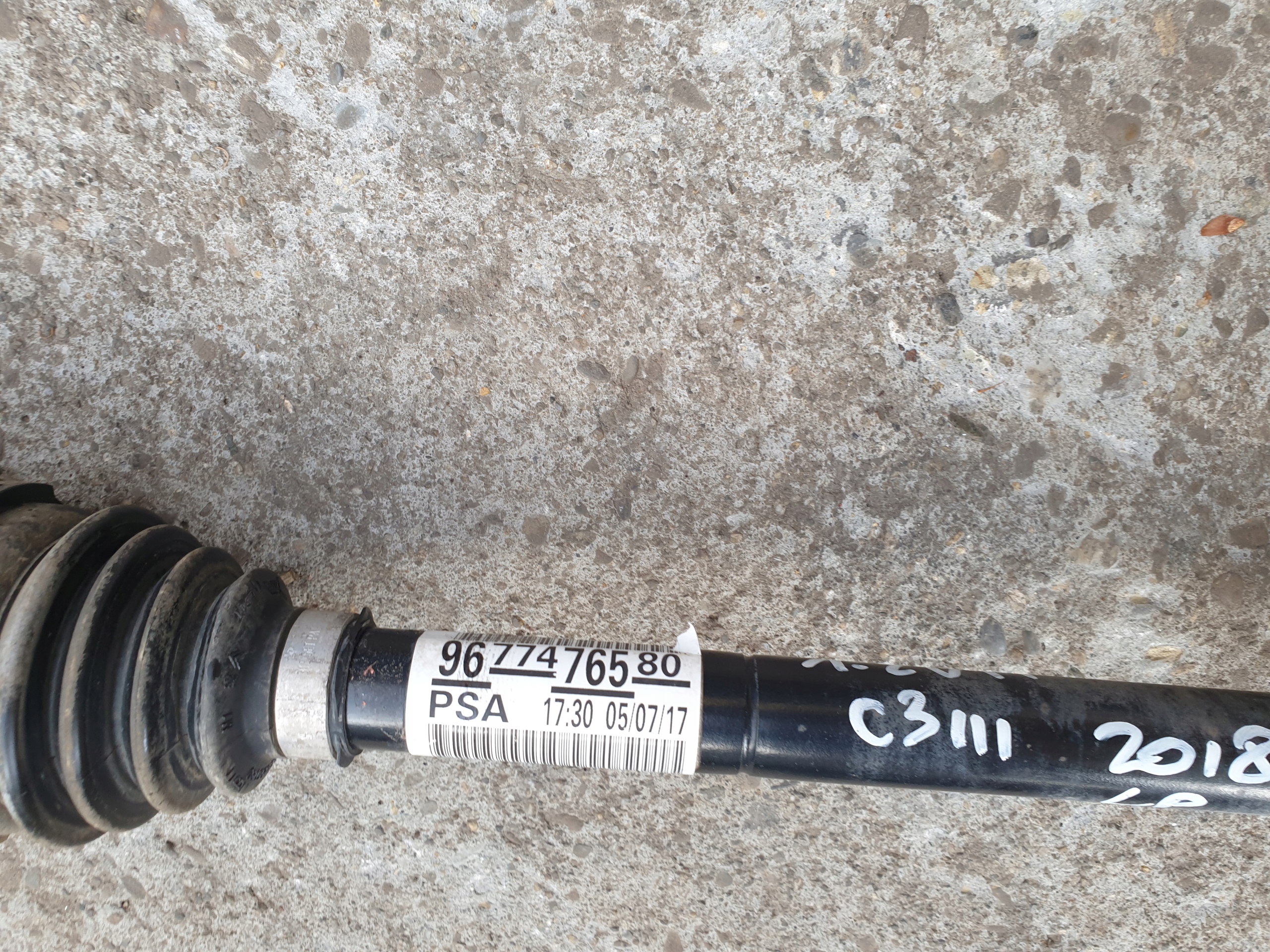 semi-axis left CITROEN C3 III 2016- 1.2 VTI 9677476580