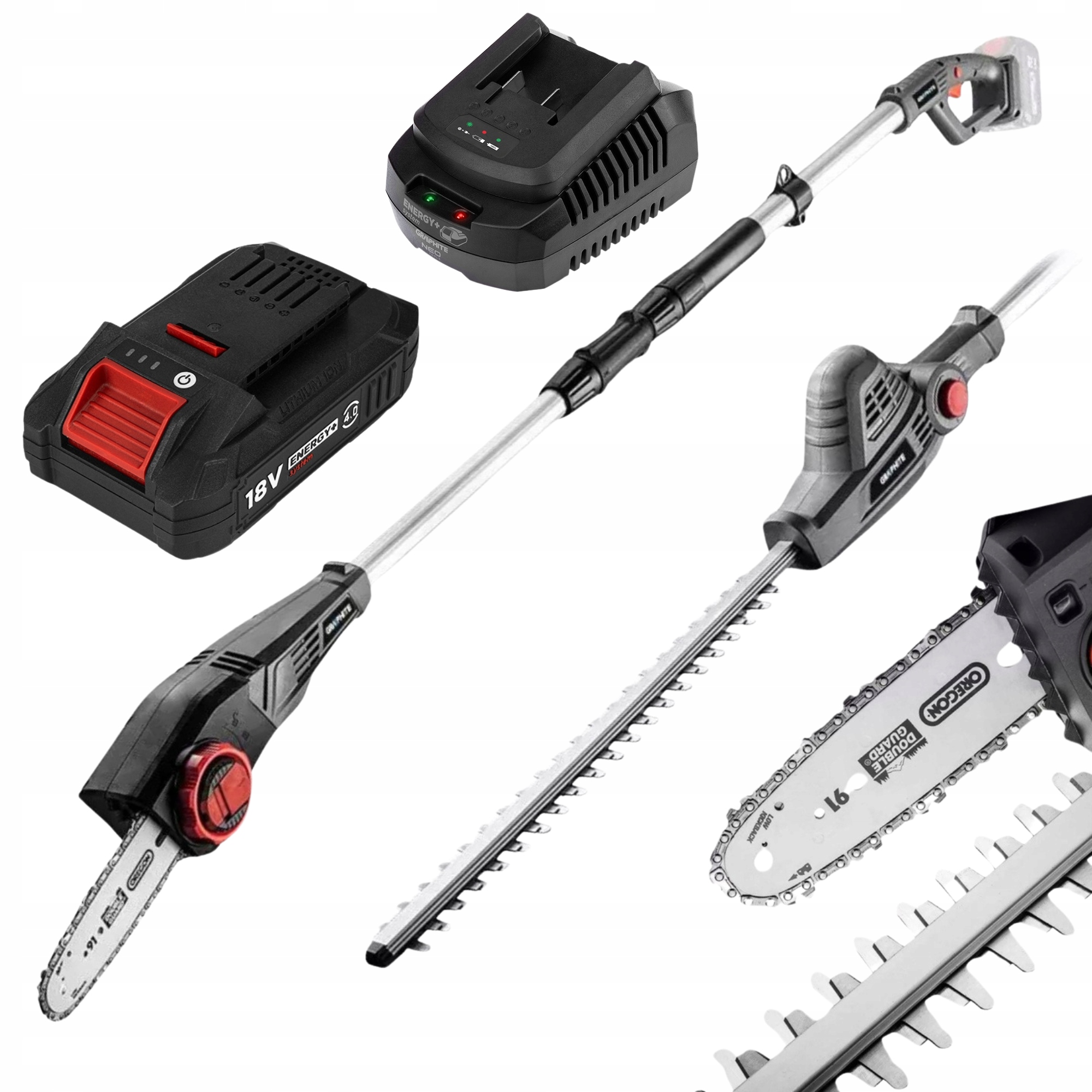 Pilarka Nożyce do Żywopłotu Akumulatorowe Bateria 4Ah +Ładowarka Graphite