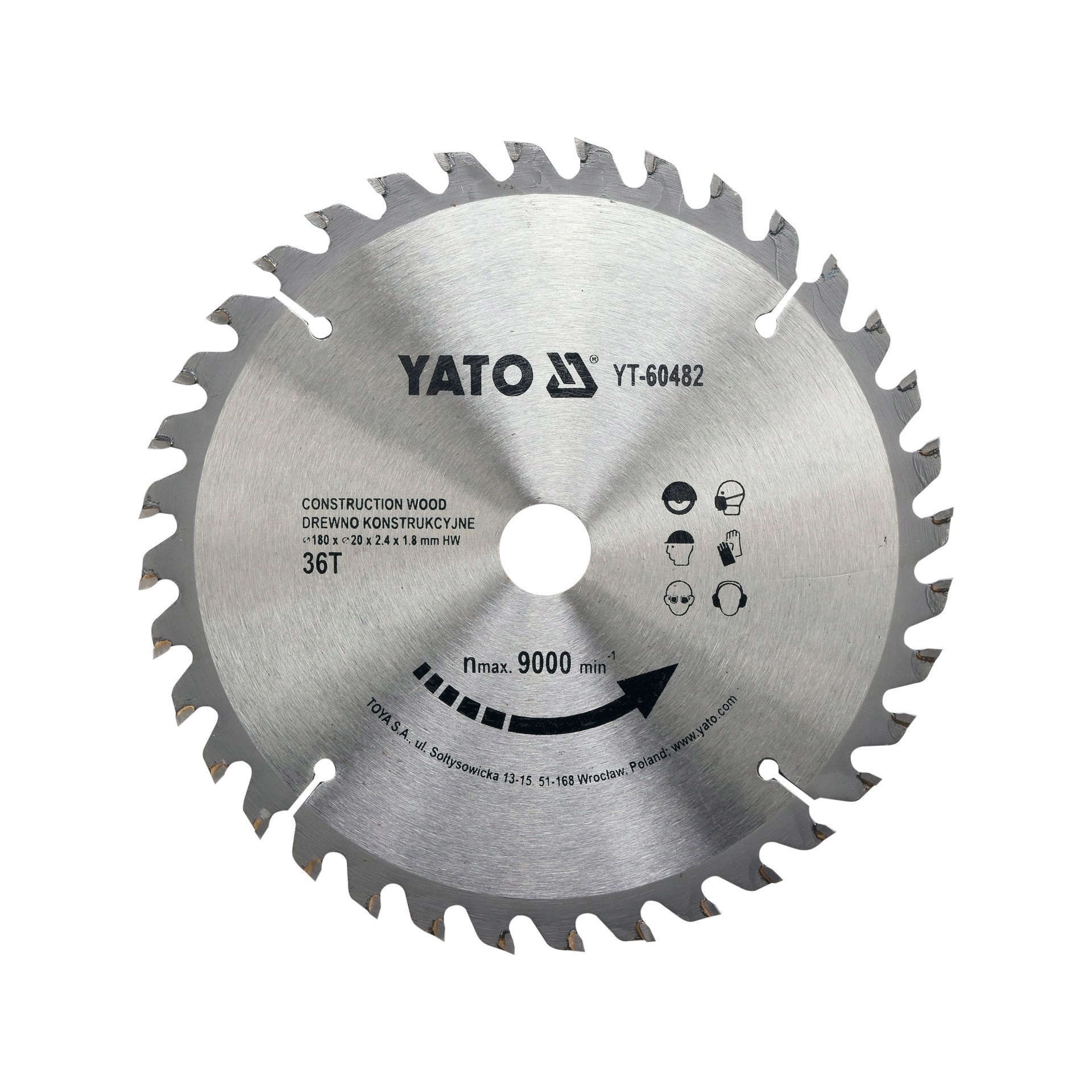 Widiowa Tarcza Do Drewna 180 MM 36T 20 MM Węglik Do Pilarki Yato