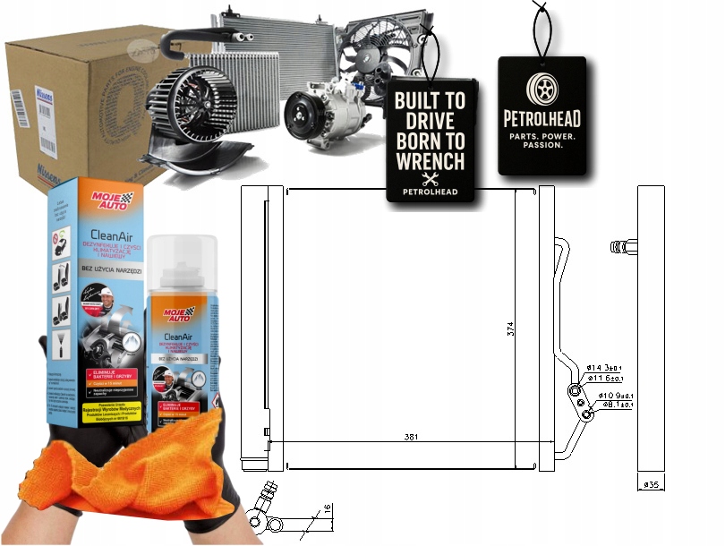 конденсатор кондиционера SMART FORTWO 0.6 # pro+ Kit9