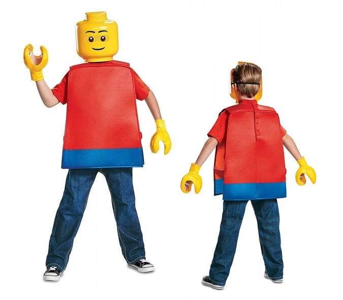 STRÓJ KOSTIUM LEGO FIGURKA MASKA 7-8 lat 127/136