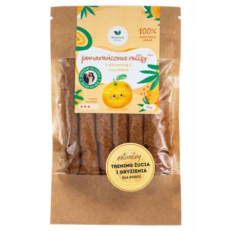 Naturalnie Zdrowi Pomarańczowe rollsy z Witamina C i Cynk 50 g