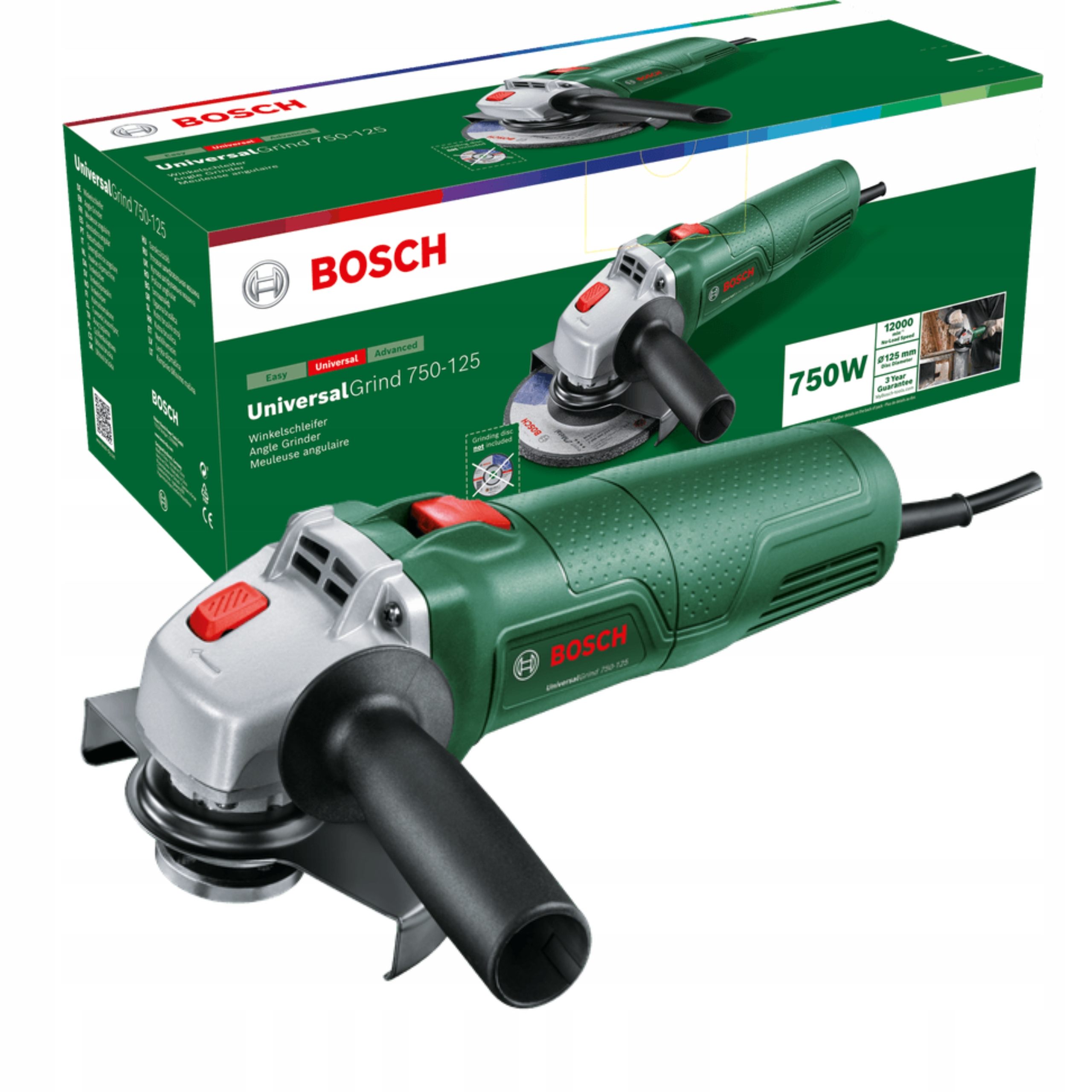 Úhlová Bruska Universalgrind 750-125 750W 115MM Bosch 06033E2001