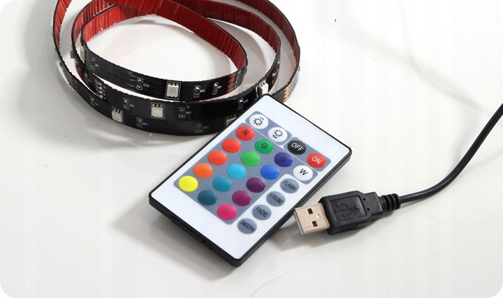 PREZENT DLA GRACZA: KOLOROWE LEDY USB NA MONITOR Kod producenta 1M USB 5050 WHITE