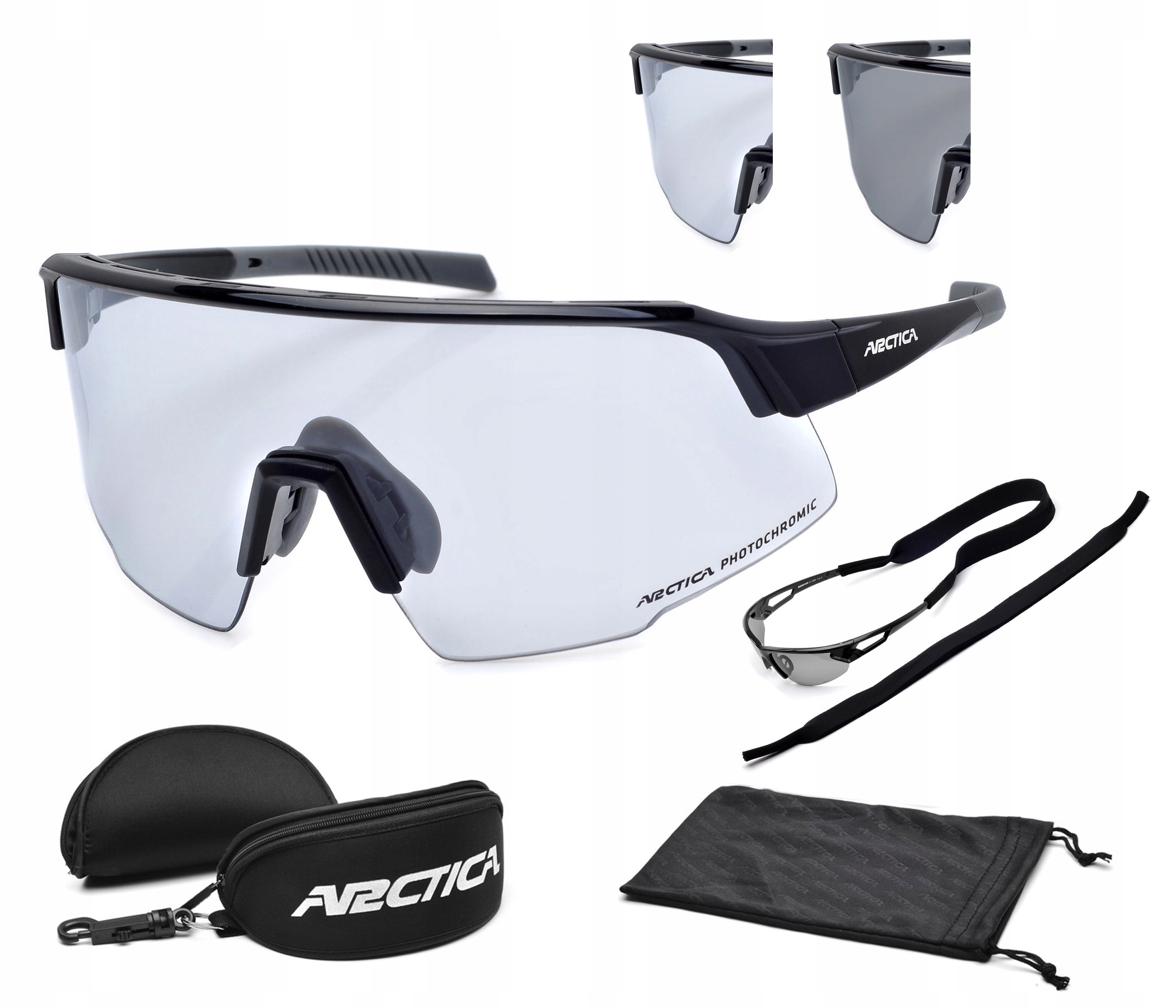 Fotochromatické Cyklistické Brýle Kat. 1-3 Arctica S-340F UV400 Unisex Pásek