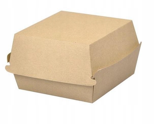 Pudełko BURGER BOX papier brąz 11,5x10,5x8cm 75szt