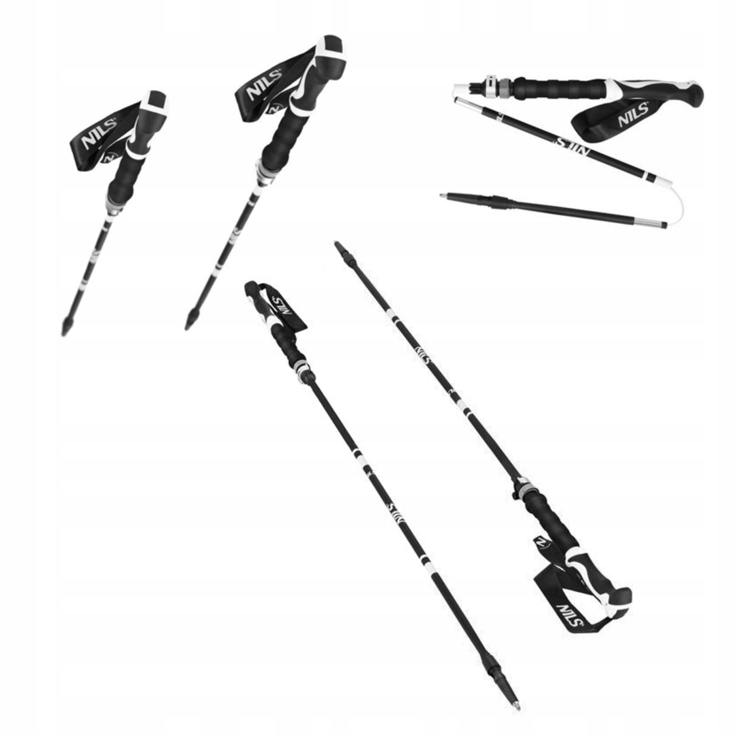 Skládací trekové hole Nordic Walking, nastavitelné hole pro chůzi