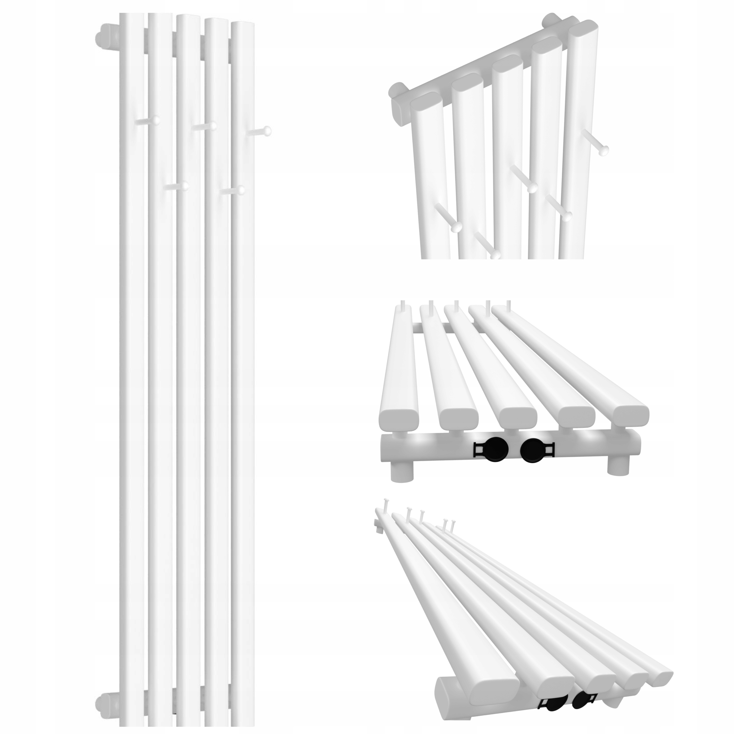 Dekorativní radiátor HORYZONT5 Hook 140x37 bílý matný hladký