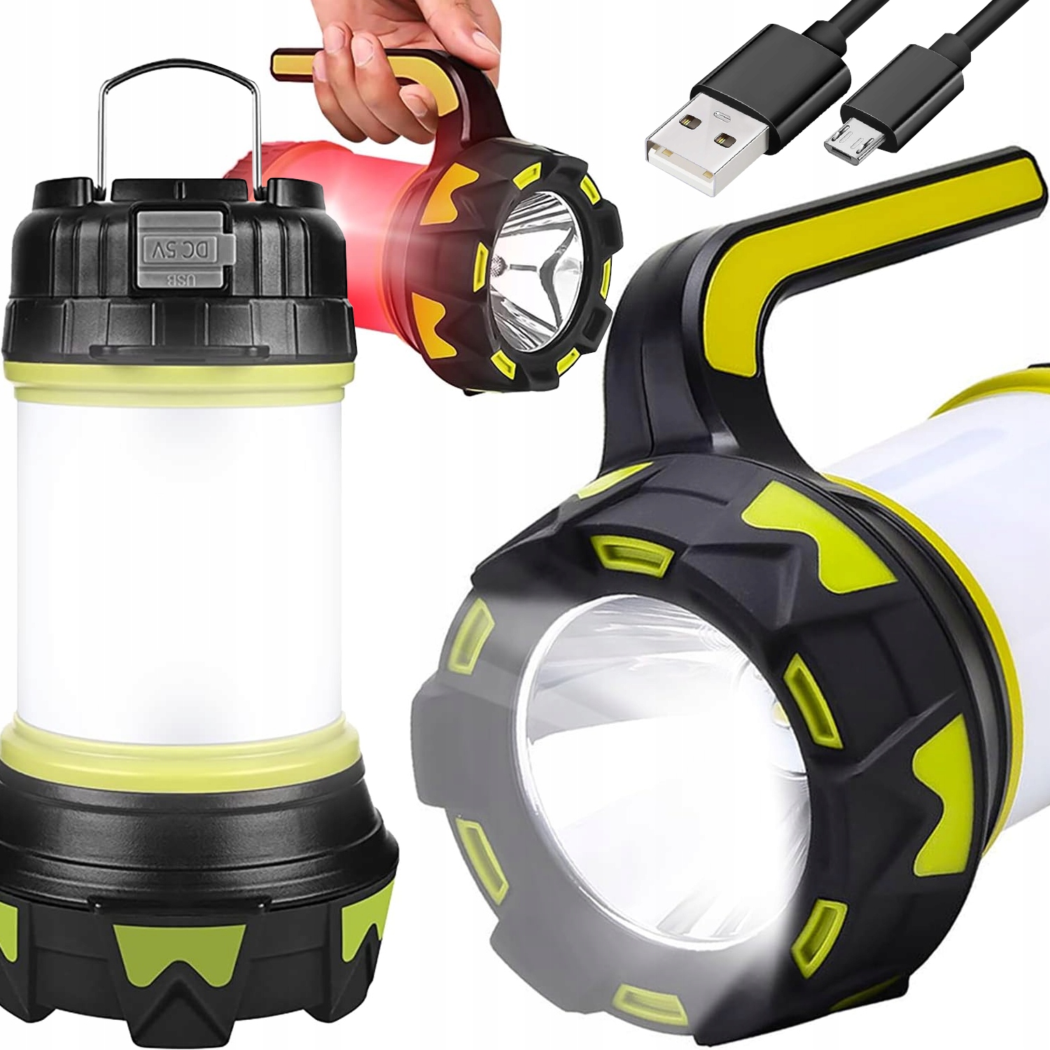 Latarka Szperacz Led Akumulatorowa Powerbank Lampa