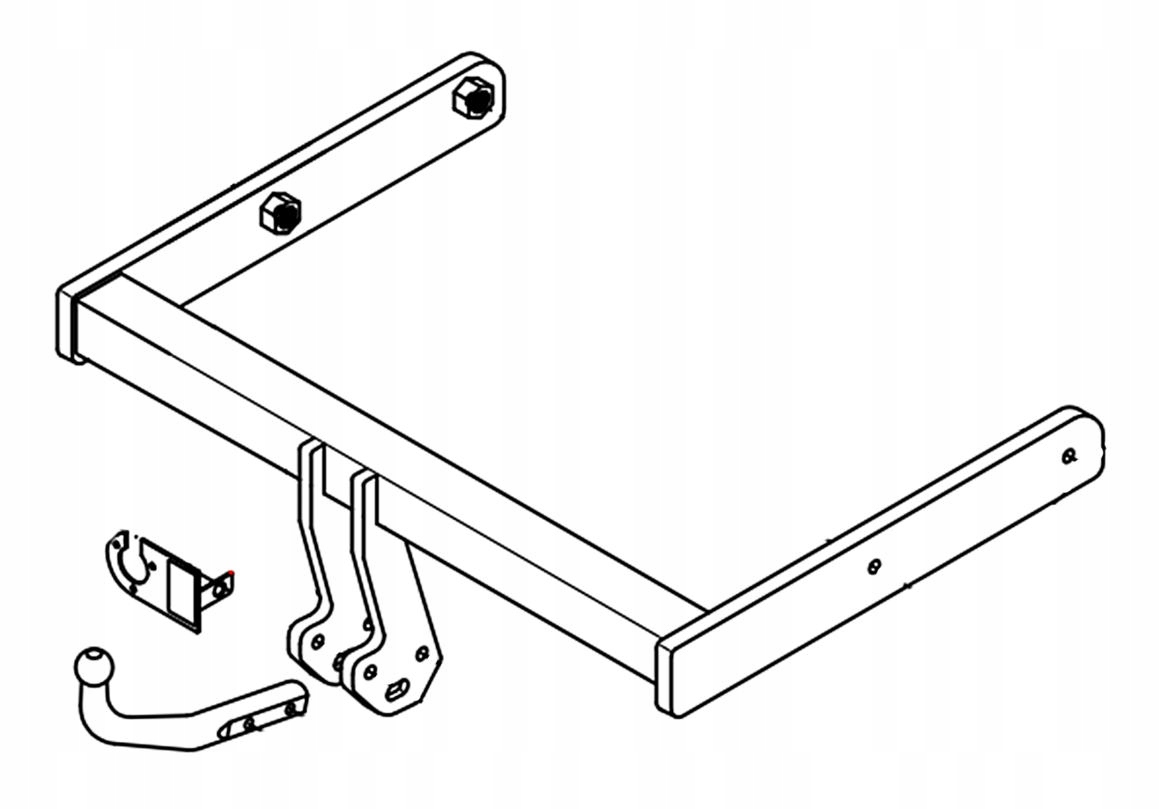 HAK z WIĄZKĄ 7pin Skoda FABIA II (542) htb. FABIA I (6Y2) Hatchback Producent Bizub Hak-Pol