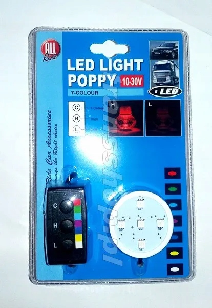 PODŚWIETLENIE POPPY MULTIKOLOR RÓŻNE TRYBY ŚWIATŁA