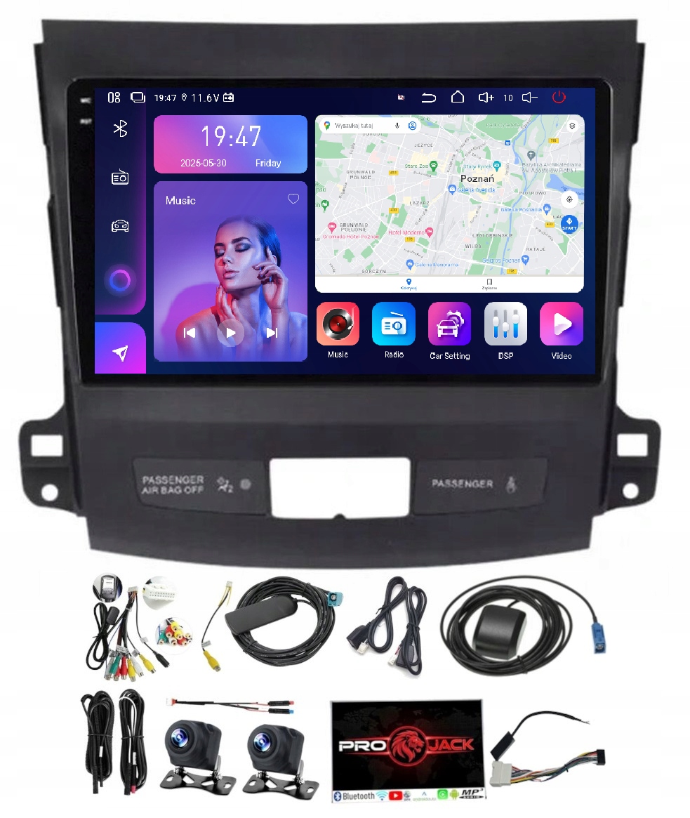 Rádio Navigácia Outlander Peugeot 4007 Carplay Android 8/256GB Sim